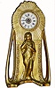 C.1900, American, Cast Iron Door Stop clock, with restoration.