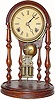 C.1875, E. N. Welch Mfg, Bristol, unusual form of "crystal palace" mantel clock, less dome.