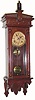 C.1893, Waterbury Clock Co., "Halifax", 8-day time/strike oak hanging clock, with restoration.