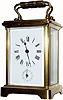 C.1910, French, Brass Cased Carriage clock, time and alarm in generally good original condition.
