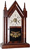 C.1880, Waterbury Clock Co., for Juan Shaw, Buenos Ayres (original stencil intact at top of dial), 30-hour t/s/alarm steeple in fair to good condition, with restorations.