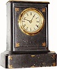C.1865, Bradley and Hubbard, Meriden, Conn., 30-hour time/strike iron case mantel clock, in generally fair to good condition.