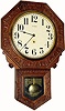Mixed lot: C. 1911, New Haven Clock Co., "Branford" pressed oak case, NOW with a Sessions time only 8-day movement