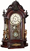 C.1882, F. Kroeber Clock Co., "Occidental" 8-day walnut mirror side,