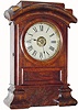 C.1885, Seth Thomas Clock Co., Thomaston, Conn., "Arch Top" 8-day time/strike/alarm mahogany shelf clock, in very good original condition.