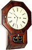 C.1855, Atkins, Whiting and Co., 30-day wagon spring, ripple molded drop octagon timepiece, in very good condition.