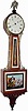 C.1930, Waltham Clock Co., Willard model weight driven banjo with cross banded case in good condition.