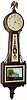 C.1935, Waltham Clock Co., Willard model banjo clock in a dark mahogany case with original Mt. Vernon Tablets, and in excellent condition.