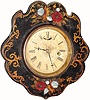 C.1860, Litchfield Clock Co., Rare paper mache gallery clock in very good original condition.
