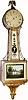 C.1935, Massachusetts Weight Banjo clock, gold front presentation in excellent original condition.