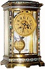 C.1900, French, for J. E. Caldwell and Co., Philadelphia, 8-day time and strike brass, glass and cloisonne crystal regulator.