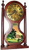 C.1840, Joseph Ives, Plainville, Farmington, Conn, "Hour Glass" clock with 30 hour single leaf spring movement.