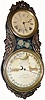 C.1866, Ithaca Calendar Clock Co., Horton's Patent Iron Case double dial calendar clock.