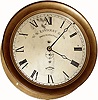 C.1900, E. Howard and Co., Boston, "No. 69" 8-day brass engine room timepiece.