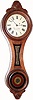 C.2000, Wayne R. Cline, Bowling Green, KY, miniature figure 8 walnut wall clock in shape of an E. Howard No.10.