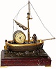 C.1880, French, rare Oarsman clock from the industrial series, in very good original condition.