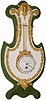 C.1900, French, Mini Lyre form clock,