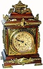 C.1890, French, Mahogany and Ormolu mantel clock in excellent original condition.