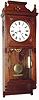C.1880, Seth Thomas Clock Co., "Flora" 8-day, 2-weight time/strike wall clock in very good restored condition.
