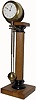 C.1915, French, "Fluted Pillar" Swing clock in excellent original condition.