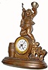 C.1890, French, Automaton figural alarm clock, spelter case in good original condition.
