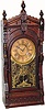 C.1870, F. Kroeber Clock Co. "Langtry" 8-day time/strike walnut parlor clock, in generally good original condition.