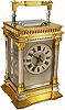 C.1890, French, Large Brass Cased Carriage Clock,