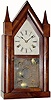 C.1848, Smith and Goodrich, Bristol, Conn., 30-hour time/strike mahogany steeple clock, in very good condition.