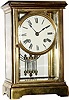 C.1915, Vermont Clock Co., Fair Haven, VT, 8-day striking crystal regulator in simple brass case, in good original condition.