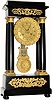 C.1865, French, 4-Column Empire style mantel Clock, with restorations.