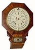 C.1870, Gilbert Manufacturing Co, Maranville Patent Octagon Drop Calendar wall clock, in very good restored condition.