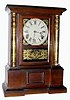 C.1865, Atkins Clock Co., 8-day time/strike rosewood "London" model shelf clock, in good condition, original except for dial restoration.
