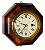 C.1870, L. Hubbell, 30-hour rosewood octagon wall timepiece in nice original condition.