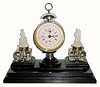 C.1915, German, Junghans, Inkwell Calendar Clock set in excellent original condition.