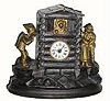 C.1885, German, Panting Dog novelty clock.