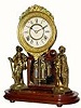 C.1880, Ansonia Clock Co., "Crystal Palace No. 1 Extra" 8-day time and strike walnut mantel clock in very good restored condition.