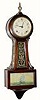 C.1928, New Haven Clock Co., "Winetka" 8-day time/strike banjo clock, in very good original condition.