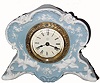 C.1901, Ansonia Clock Co., "Cameo No. 1" 30-hour Wedgewood porcelain timepiece in excellent original condition.