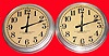 Lot of 2: C.1920, Standard Electric Time Co., Springfield, Mass., slave timepieces.
