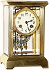 C.1915, French, Japy, 8-day time/strike Crystal regulator, with poor dial.