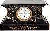 C.1890, Boston Clock Co., 8-day tandem wind time/strike lever movement marble shelf clock, in fair as-found condition.