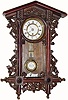 C.1890, German, Mini Black Forest "R-A" regulator in a carved case in the same themes as a cuckoo of that era.
