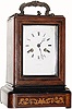 C.1840, French, LeRoy, Paris, small rosewood with inlay mantel clock with silk thread suspension, as-found needing attention.