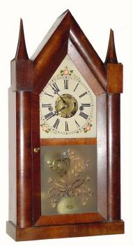 C.1850, Chauncey Jerome, New Haven, Conn., 30-hour time/strike/alarm steeple clock, as-found. — Antique Clocks Price Guide