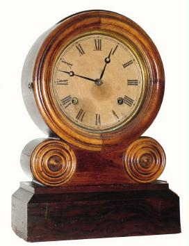 C.1875, E. Ingraham and Co., "Grecian" 8-day time/strike shelf clock in very good condition. — Antique Clocks Price Guide