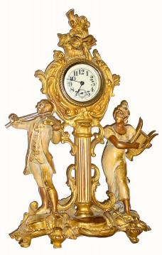 C.1905, Wm.L. Gilbert Clock Co., thirty-hour figurine novelty in very good original condition. — Antique Clocks Price Guide