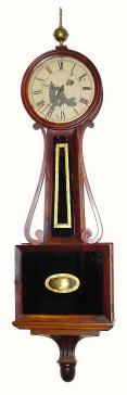 C.1850, Attleboro Banjo clock in good condition, except as noted. — Antique Clocks Price Guide