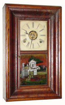 C.1845, Brewster and Ingrahams, 30-hour time/strike/alarm miniature OG shelf clock. — Antique Clocks Price Guide