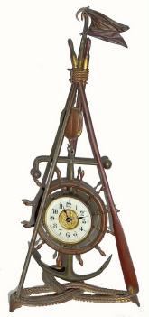 C.1901, Ansonia Clock Co., "Navy", 30-hour novelty timepiece. — Antique Clocks Price Guide