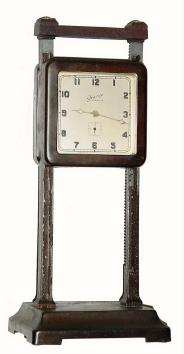 C.1918, Ansonia Clock Co., Gravity novelty timepiece with one-day balance escapement movement. — Antique Clocks Price Guide